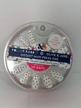 Roller Rabbit x Olive & June Press-On Nails Medium Oval 42ct NWT Instant Mani